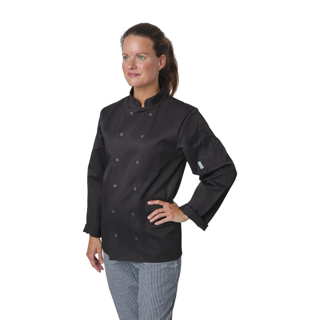 Whites Vegas Unisex Chef Jacket Long Sleeve Black - 3XL