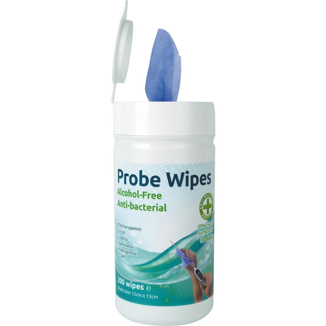 Alcohol-Free Quat-Free Food Probe Wipes (200 Pack)